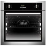 H60cm Built-in Electric Oven, Black Glass with Stainless Trim