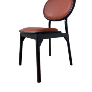 Jatmika Leather Chair – Modern Industrial Dining & Bistro Chair