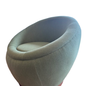 Kembang Chair – Modern Sage Green Round Accent Armchair