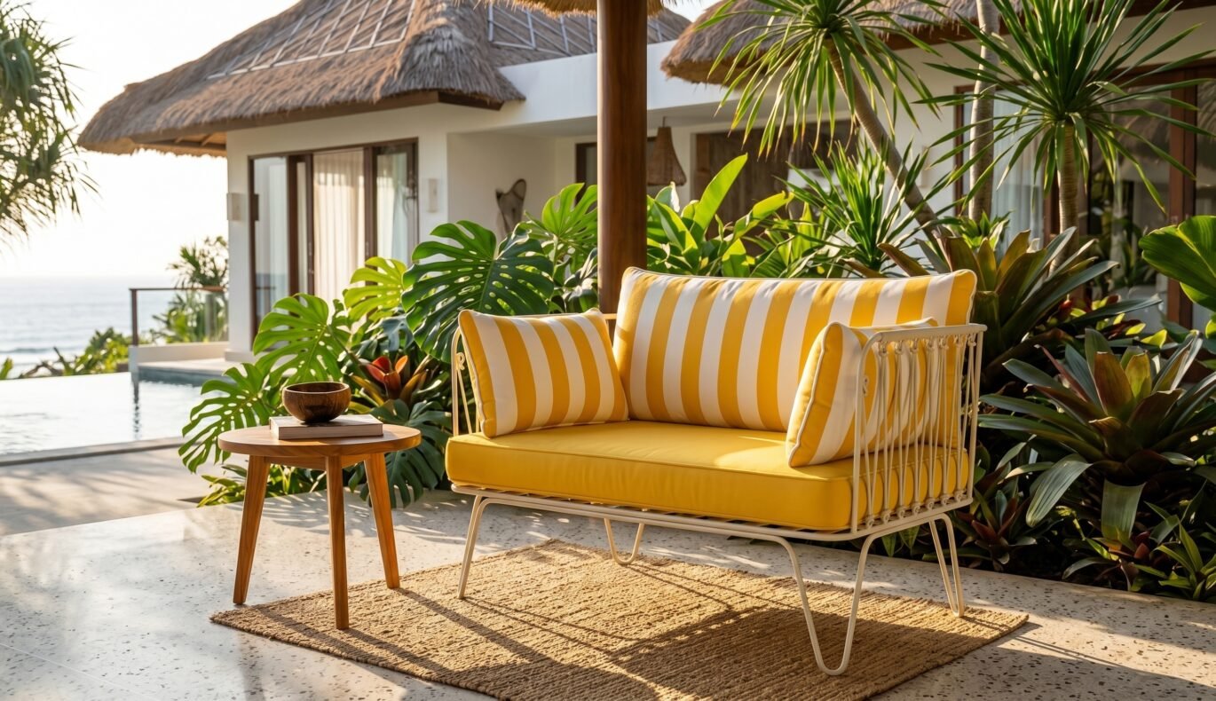 Yellow_striped_chair_with_cushions_Kemunir